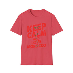 Keep Calm and Love Morocco Shirt, Unisex Softstyle T-Shirt, Gift for Travelers, Casual Wear, Souvenir, Ethnic Pride Wear