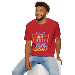 Morocco Therapy T-Shirt, Travel Tee, Unisex Graphic Shirt, Adventure Apparel, Wanderlust Gift, Vacation Reminder