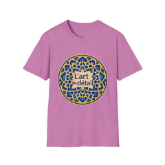 Artistic Detail Unisex T-Shirt, Mandala Tee, Boho Style Shirt, Relaxed Fit Top, Gift for Art Lovers, Casual Wear