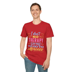 Morocco Therapy T-Shirt, Travel Tee, Unisex Graphic Shirt, Adventure Apparel, Wanderlust Gift, Vacation Reminder
