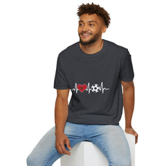 Soccer Heartbeat T-Shirt - Perfect for Sports Lovers, Gift for Soccer Fans,