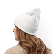 Red Floral Skull Knit Beanie | Embroidered Casual Winter Hat,
