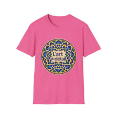 Artistic Detail Unisex T-Shirt, Mandala Tee, Boho Style Shirt, Relaxed Fit Top, Gift for Art Lovers, Casual Wear