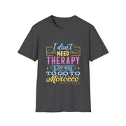 Morocco Therapy T-Shirt, Travel Tee, Unisex Graphic Shirt, Adventure Apparel, Wanderlust Gift, Vacation Reminder