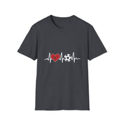 Soccer Heartbeat T-Shirt - Perfect for Sports Lovers, Gift for Soccer Fans,