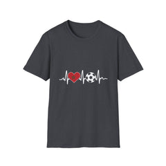 Soccer Heartbeat T-Shirt - Perfect for Sports Lovers, Gift for Soccer Fans,