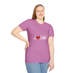 Soccer Heartbeat T-Shirt - Perfect for Sports Lovers, Gift for Soccer Fans,