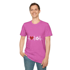 Soccer Heartbeat T-Shirt - Perfect for Sports Lovers, Gift for Soccer Fans,