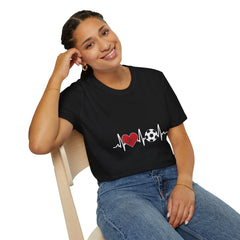 Soccer Heartbeat T-Shirt - Perfect for Sports Lovers, Gift for Soccer Fans,