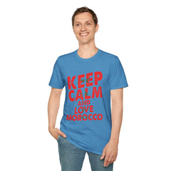 Keep Calm and Love Morocco Shirt, Unisex Softstyle T-Shirt, Gift for Travelers, Casual Wear, Souvenir, Ethnic Pride Wear