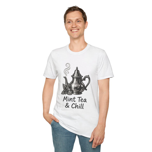 Mint Tea & Chill Unisex T-Shirt, Cozy Tee, Perfect Gift for Tea Lovers, Casual Wear, Relaxation