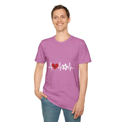 Soccer Heartbeat T-Shirt - Perfect for Sports Lovers, Gift for Soccer Fans,
