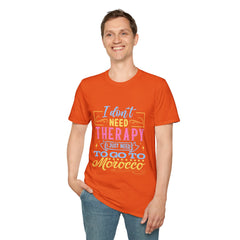 Morocco Therapy T-Shirt, Travel Tee, Unisex Graphic Shirt, Adventure Apparel, Wanderlust Gift, Vacation Reminder