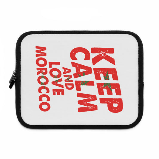 Moroccan Love Laptop Sleeve - Keep Calm Design, Tech Accessory, Gift for Students, Work Essentials, Travel Companion
