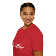 Soccer Heartbeat T-Shirt - Perfect for Sports Lovers, Gift for Soccer Fans,