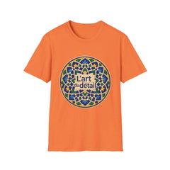 Artistic Detail Unisex T-Shirt, Mandala Tee, Boho Style Shirt, Relaxed Fit Top, Gift for Art Lovers, Casual Wear