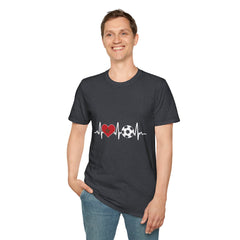 Soccer Heartbeat T-Shirt - Perfect for Sports Lovers, Gift for Soccer Fans,
