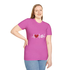 Soccer Heartbeat T-Shirt - Perfect for Sports Lovers, Gift for Soccer Fans,