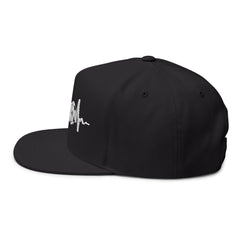 Heartbeat Soccer Flat Bill Cap | Sports Fan Hat, Embroidered Cap, Gift for Soccer Lovers, Unique Sports Hat, Outdoor Cap