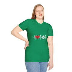 Soccer Heartbeat T-Shirt - Perfect for Sports Lovers, Gift for Soccer Fans,