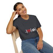 Soccer Heartbeat T-Shirt - Perfect for Sports Lovers, Gift for Soccer Fans,