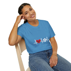 Soccer Heartbeat T-Shirt - Perfect for Sports Lovers, Gift for Soccer Fans,