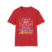 Morocco Therapy T-Shirt, Travel Tee, Unisex Graphic Shirt, Adventure Apparel, Wanderlust Gift, Vacation Reminder