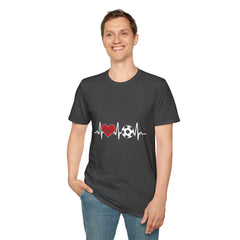 Soccer Heartbeat T-Shirt - Perfect for Sports Lovers, Gift for Soccer Fans,
