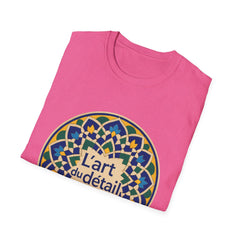 Artistic Detail Unisex T-Shirt, Mandala Tee, Boho Style Shirt, Relaxed Fit Top, Gift for Art Lovers, Casual Wear