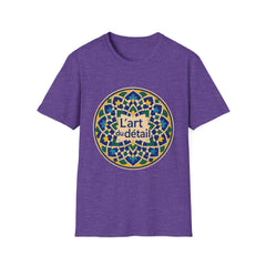 Artistic Detail Unisex T-Shirt, Mandala Tee, Boho Style Shirt, Relaxed Fit Top, Gift for Art Lovers, Casual Wear