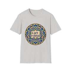 Artistic Detail Unisex T-Shirt, Mandala Tee, Boho Style Shirt, Relaxed Fit Top, Gift for Art Lovers, Casual Wear